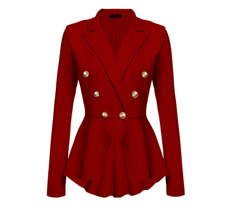 Fashion Slim Fit Women Blazer Jackets Womens White Ladies Blazer Office Lady Jacket Elegant Female Solid Button Plus Size