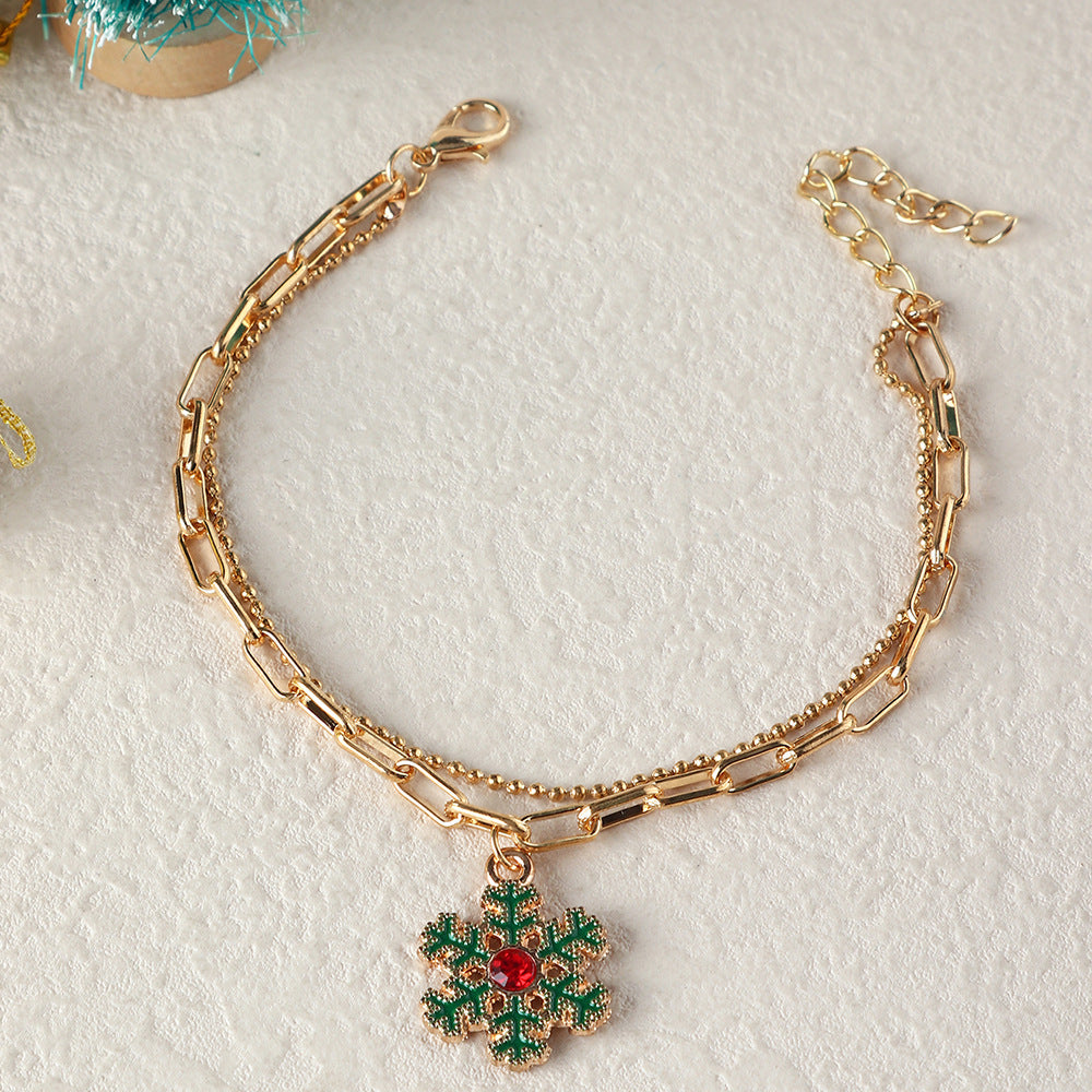 Simple Chain Pendant Christmas Bracelet From Japan And Korea