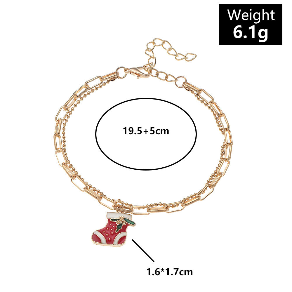 Simple Chain Pendant Christmas Bracelet From Japan And Korea