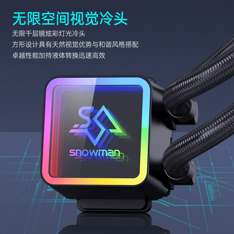 SNOWMAN Bingman KS120/240/360 Integrated Water Cooled CPU Radiator X99 Computer 1700 Fan AMD