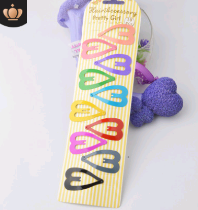 Children's water drop BB clip 5 cm solid color thick BB clip star love printing BB clip Liu seaside clip