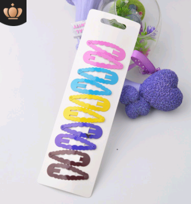 Children's water drop BB clip 5 cm solid color thick BB clip star love printing BB clip Liu seaside clip